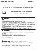 Предварительный просмотр 2 страницы JD FC-P30A-UL Operator'S Manual