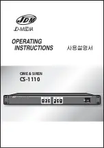 JDM CS-1110 Operating Instructions Manual preview