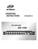 Предварительный просмотр 1 страницы JDM MA-1408 Operating Instructions Manual