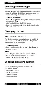 Preview for 25 page of JDS Uniphase 2303/01 Operating Manual