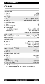 Preview for 31 page of JDS Uniphase 2303/01 Operating Manual