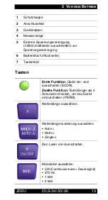 Preview for 54 page of JDS Uniphase 2303/01 Operating Manual