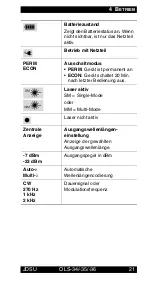 Preview for 62 page of JDS Uniphase 2303/01 Operating Manual