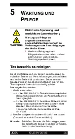 Preview for 66 page of JDS Uniphase 2303/01 Operating Manual