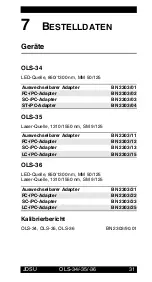 Preview for 72 page of JDS Uniphase 2303/01 Operating Manual