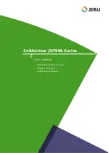 Preview for 1 page of JDS Uniphase CellAdvisor JD780A Series User Manual