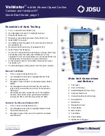 Preview for 1 page of JDS Uniphase Validator Quick Start Manual