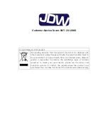 Preview for 20 page of JDW CE124 Safety And Operating Manual