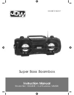 JDW Super Bass Boombox Instruction Manual предпросмотр