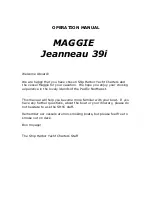 Preview for 1 page of Jeanneau 39i Operation Manual