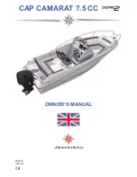 Jeanneau CAP CAMARAT 7.5 CC serie 2 Owner'S Manual preview