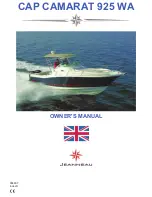 Jeanneau CAP CAMARAT 925 WA Owner'S Manual предпросмотр