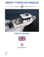 Preview for 1 page of Jeanneau MERRY FISHER 695 MARLIN Owner'S Manual