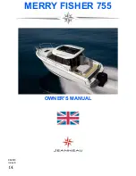 Preview for 1 page of Jeanneau MERRY FISHER 755 Owner'S Manual