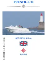 Preview for 1 page of Jeanneau PRESTIGE 30 Owner'S Manual