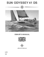 Предварительный просмотр 1 страницы Jeanneau SUN ODYSSEY 41 DS Owner'S Manual