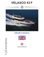 Предварительный просмотр 1 страницы Jeanneau VELASCO 43 F Owner'S Manual