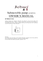 Preview for 4 page of Jebao GS WP950 Owner'S Manual