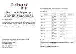 Jebao PF-750 Owner'S Manual предпросмотр