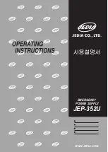 Jedia JEP-352U Operating Instructions Manual preview