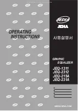 Preview for 1 page of Jedia JEQ-1311 Operating Instructions Manual