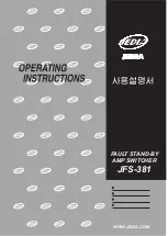 Предварительный просмотр 1 страницы Jedia JFS-381 Operating Instructions Manual