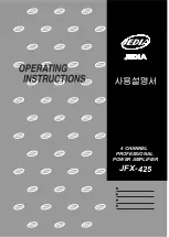 Jedia JFX-425 Operating Instructions Manual preview