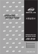 Предварительный просмотр 1 страницы Jedia JSS-5120 Operating Instructions Manual