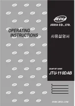 Jedia JTU-110DAB Operating Instructions Manual preview