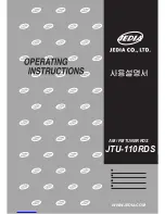 Jedia JTU-110RDS Operating Instructions Manual preview