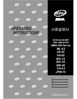 Preview for 1 page of Jedia MMA-400 Series Operating Instructions Manual