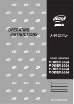 Jedia POWER 200A Operating Instructions Manual preview