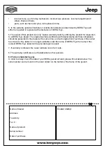 Preview for 14 page of Jeep 49.90.31.33 User Manual