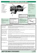 Preview for 3 page of Jeep Grand Cherokee SRT 2014 Vehicle Instruction Card