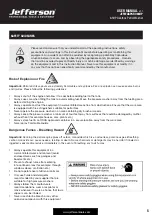 Preview for 5 page of Jefferson Professional Tools & Equipment 6.5HP User Manual