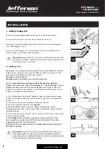 Preview for 8 page of Jefferson Professional Tools & Equipment 6.5HP User Manual