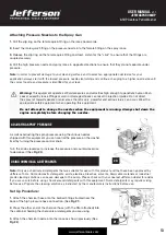 Preview for 13 page of Jefferson Professional Tools & Equipment 6.5HP User Manual