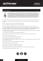 Preview for 4 page of Jefferson Professional Tools & Equipment JEFCEMPETRED-L 2.0HP User Manual