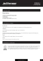 Preview for 5 page of Jefferson Professional Tools & Equipment JEFCEMPETRED-L 2.0HP User Manual