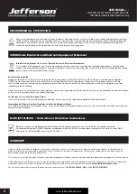 Preview for 2 page of Jefferson Professional Tools & Equipment JEFTRCH27-GY User Manual