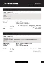 Preview for 3 page of Jefferson Professional Tools & Equipment JEFTRCH27-GY User Manual