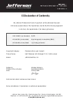 Preview for 7 page of Jefferson Professional Tools & Equipment JEFWLT54WPLA-110 User Manual