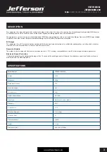 Preview for 3 page of Jefferson JEFARC140M-230 User Manual