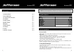 Preview for 2 page of Jefferson JEFBGS06 User Manual