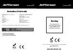 Предварительный просмотр 8 страницы Jefferson JEFBGS06 User Manual