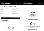 Preview for 8 page of Jefferson JEFBGS08 User Manual