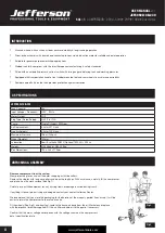 Preview for 4 page of Jefferson JEFC050L10B-230 User Manual