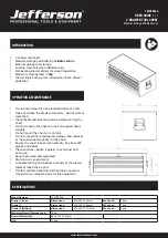 Preview for 1 page of Jefferson JEFTBX03A User Manual