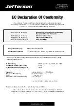 Preview for 8 page of Jefferson JEFWASE402-150 User Manual