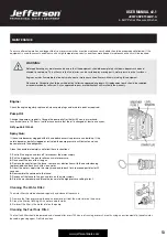 Предварительный просмотр 13 страницы Jefferson JEFWASPET065HP/A User Manual